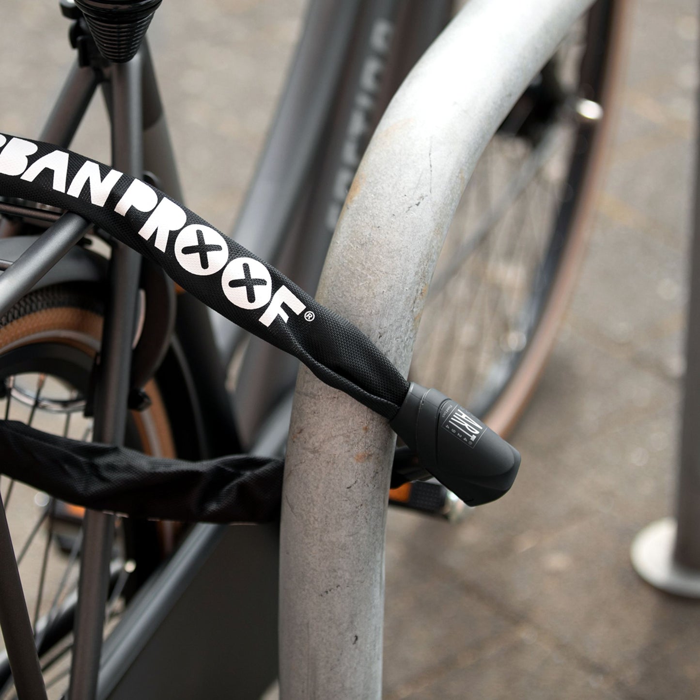 Kettingslot Urban Proof ø8mm x 100 cm met ART2 zwart