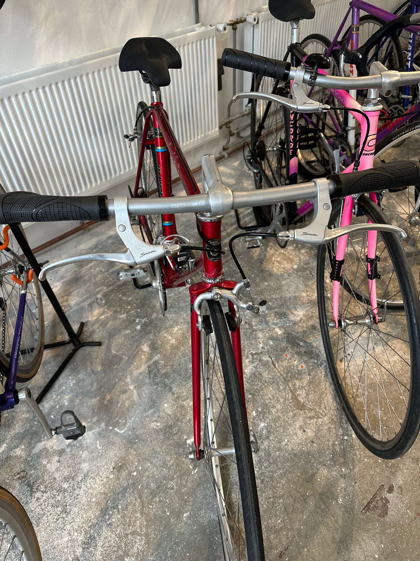 Saccon brake lever silver four finger - silver