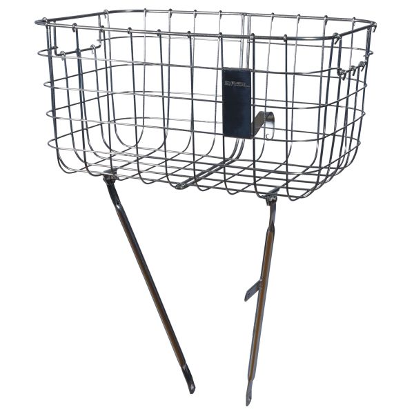 Basil Robin bicycle basket front silver