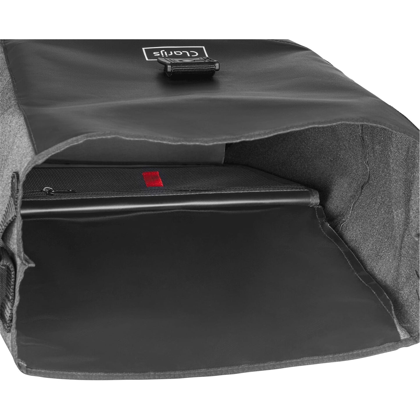 Clarijs bicycle bag solo bag 24L black-gray - Made in the Netherlands recycled material