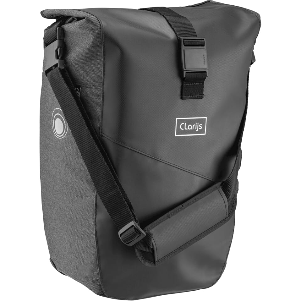 Clarijs bicycle bag solo bag 24L black-gray - Made in the Netherlands recycled material