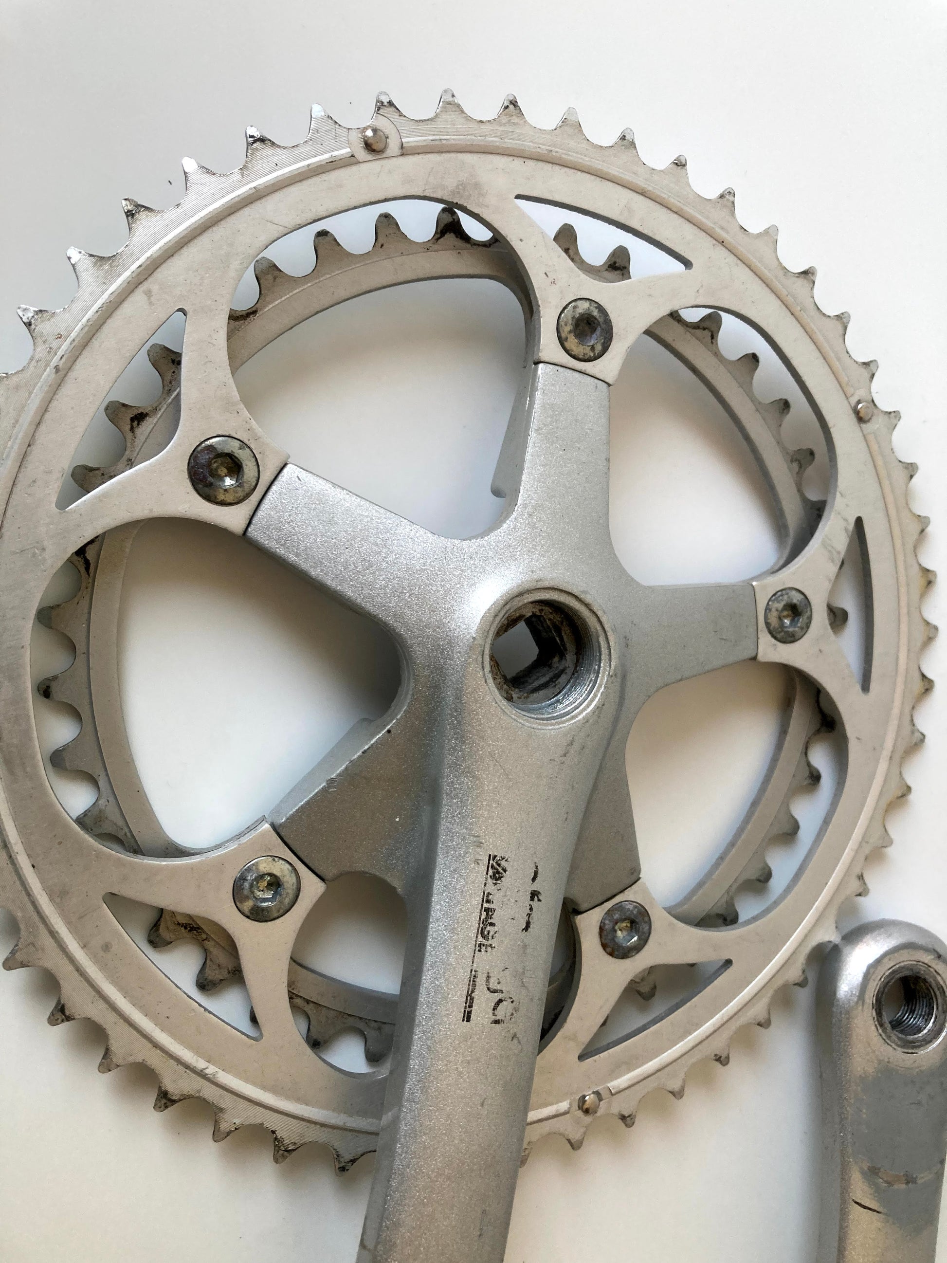 vintage rennrad kurbel Ofmega Vantage 170mm double crankset vintage rennrad kurbel kurbelarm €30 – Retro Bike Rotterdam