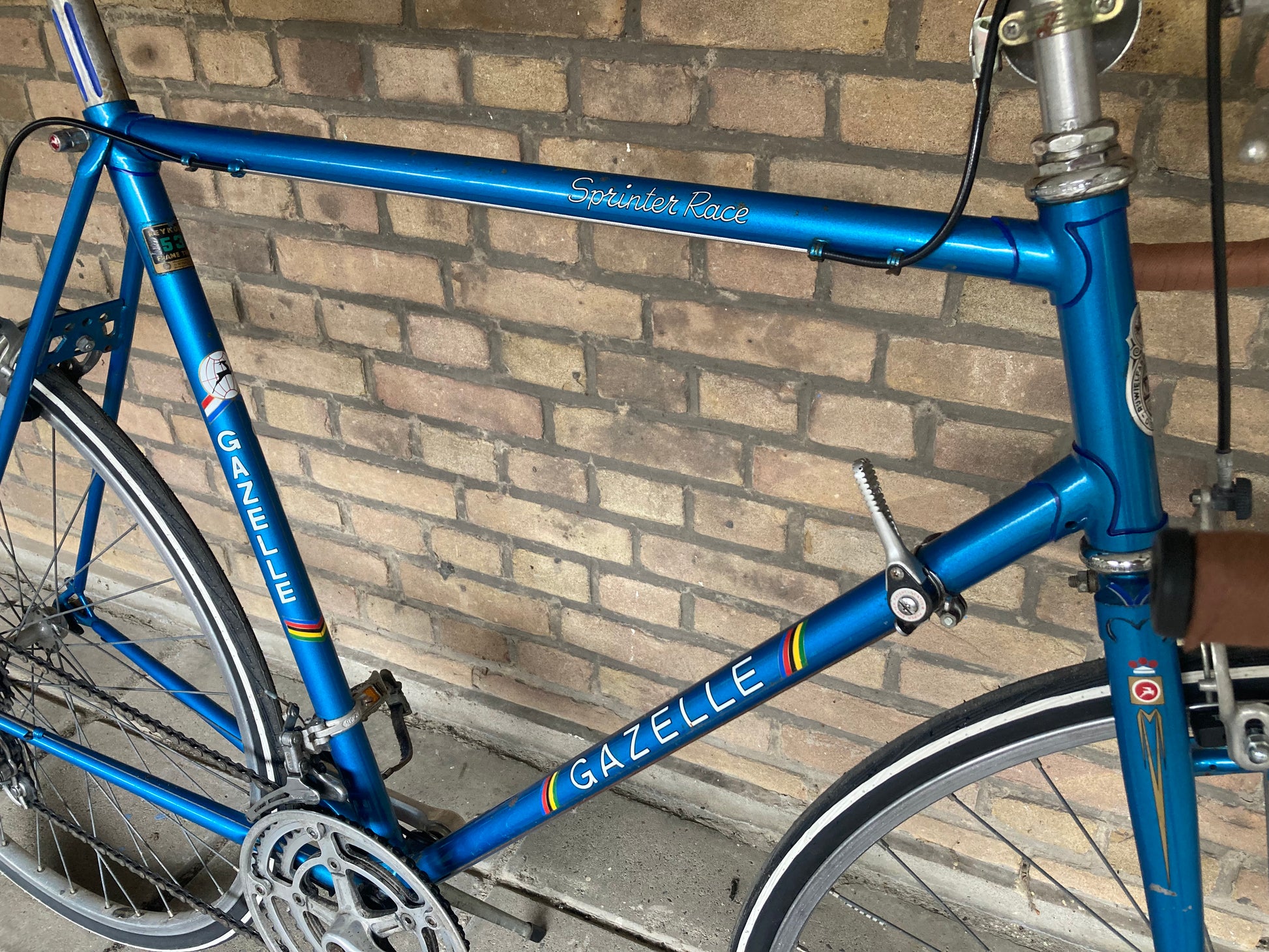 Gazelle Sprinter Race Reynolds 531 59cm Retro Bike Rotterdam