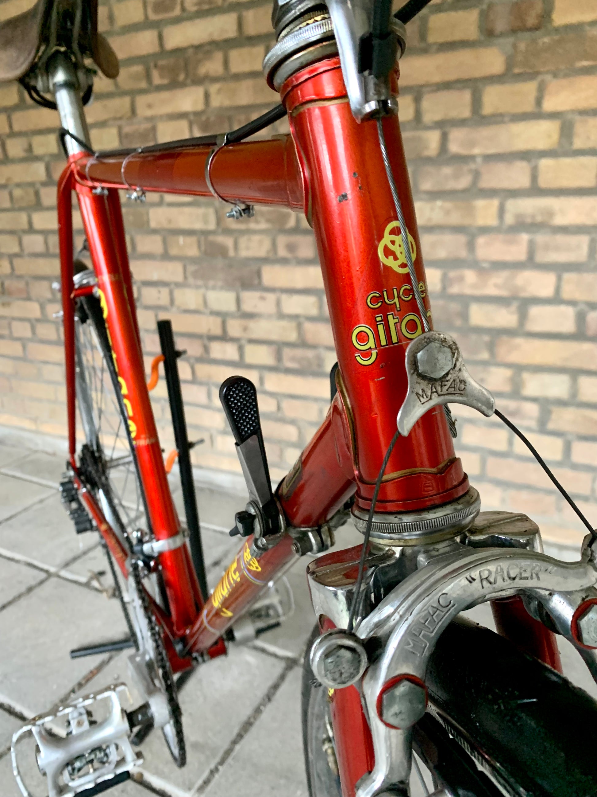 Cadre + fourche vélo gitane doré en reynolds 531 campagnolo 56 cms x 56 cms - Vélos Cadre + fourche vélo gitane doré en reynolds 531 campagnolo 56 cms x 56 cms - Vélos