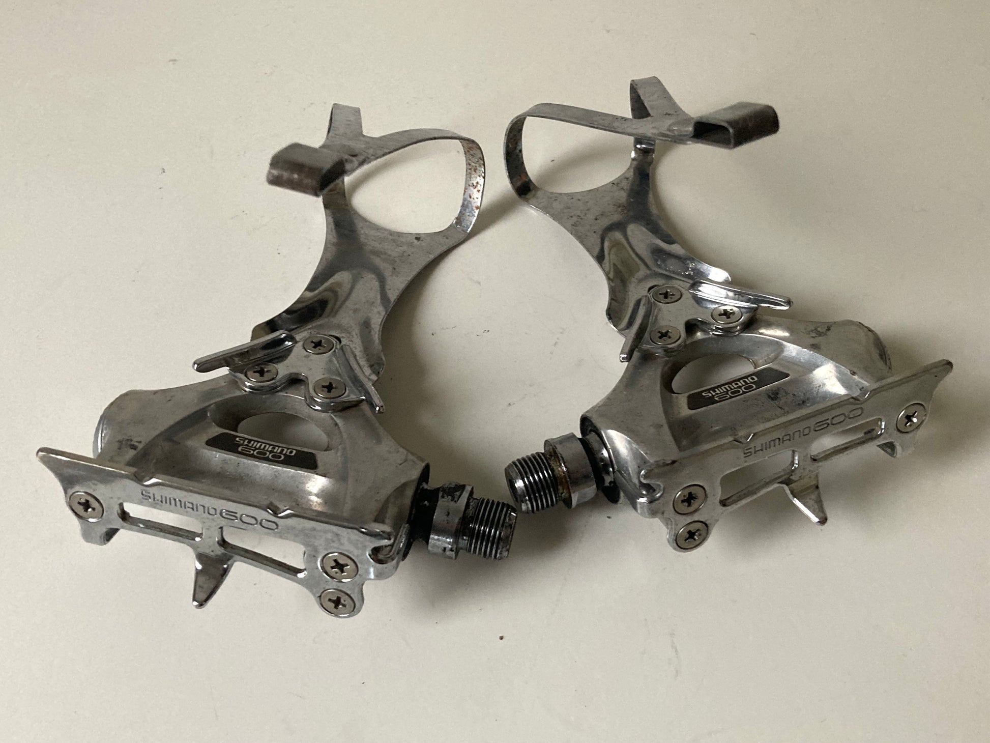 pedale shimano 600 Shimano 600 EX Pedals with clips – Retro Bike Rotterdam