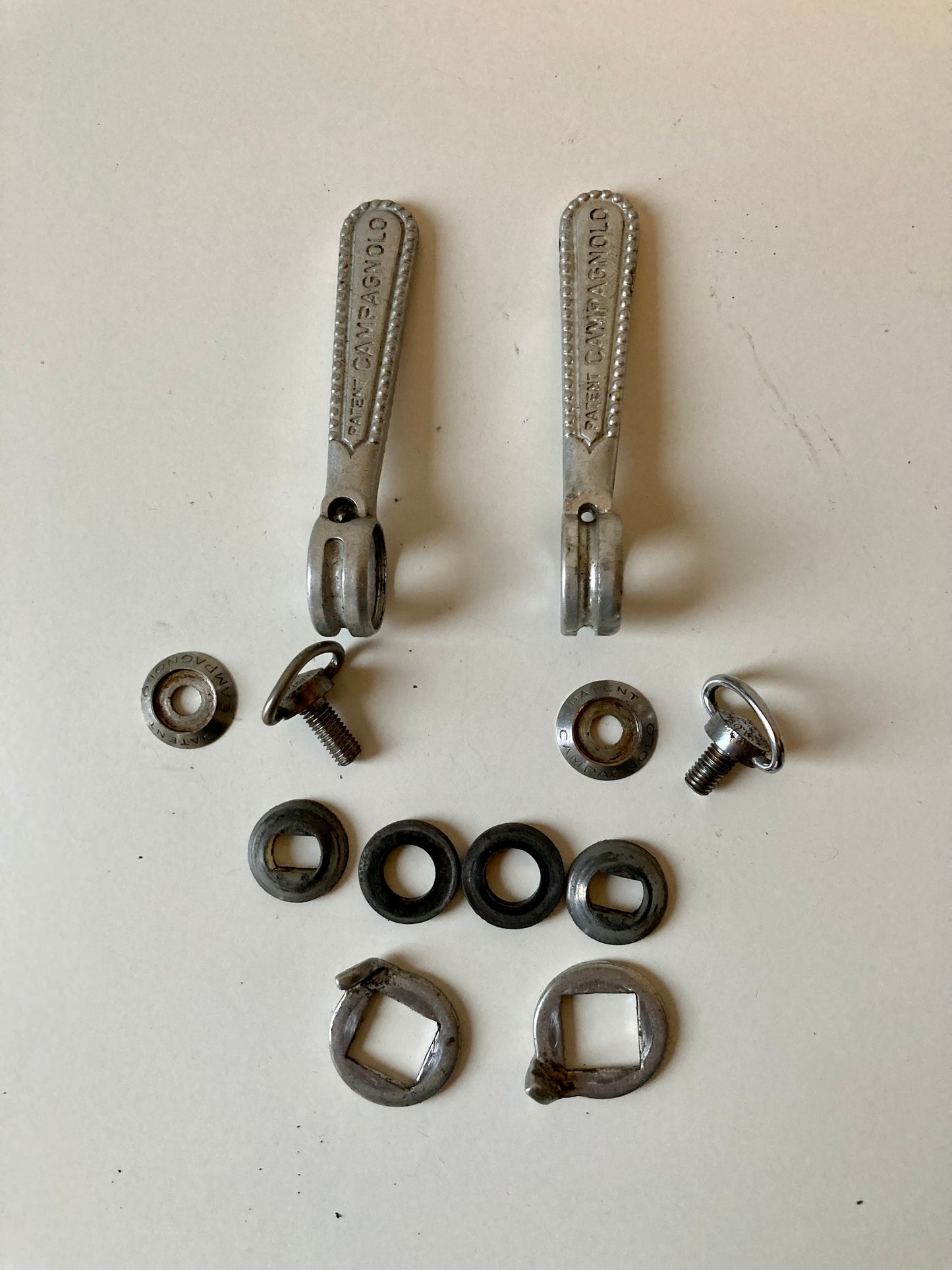Vintage Campagnolo Shift Lever Set Patent Shifter Set Down Vintage Campagnolo Shift Lever Set Patent Shifter Set Down